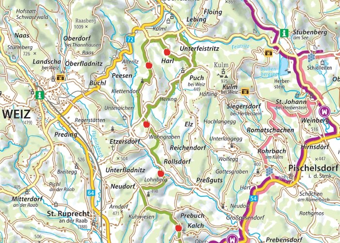 Map of the Styrian Apple Route | © Oststeiermark Tourismus