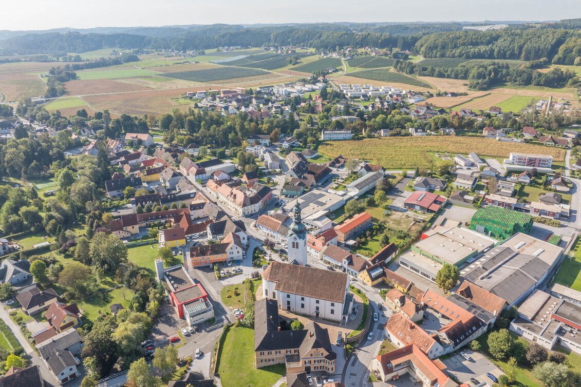 Luftaufnahme in St Ruprecht an der Raab