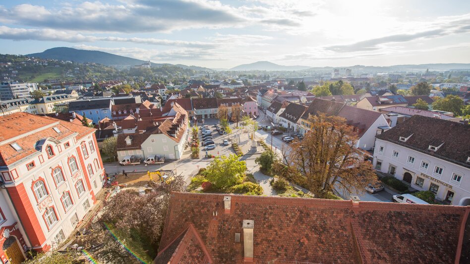 Luftaufnahme vom Ort Weiz