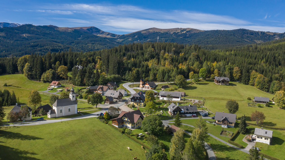 Blick auf den Ortsteil Glashütten in Bad Schwanberg