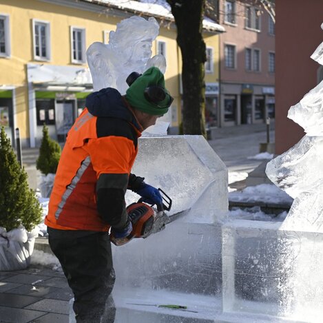 Ice carving in Knittelfeld | © Tourismus Murtal-Anita Fössl | Anita Fössl Fotografie