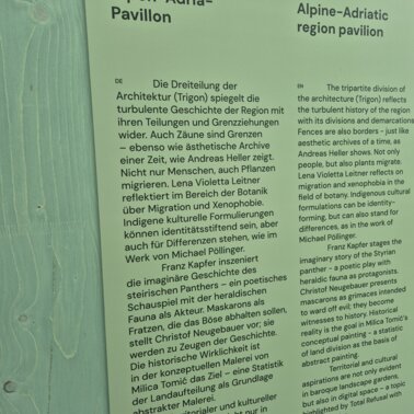 Infos zum Alpen-Adria-Pavillon | © Gruppenreisen Steiermark