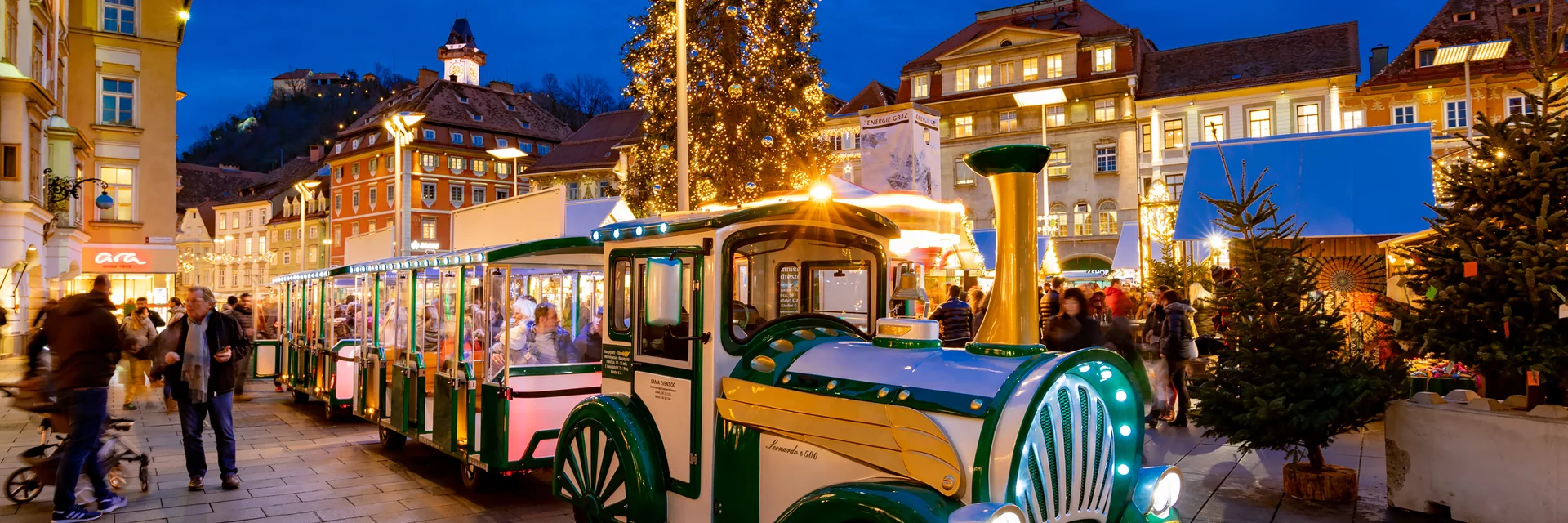 Advent Bummelzug am Grazer Hauptplatz | © Graz Tourismus | Harry Schiffer