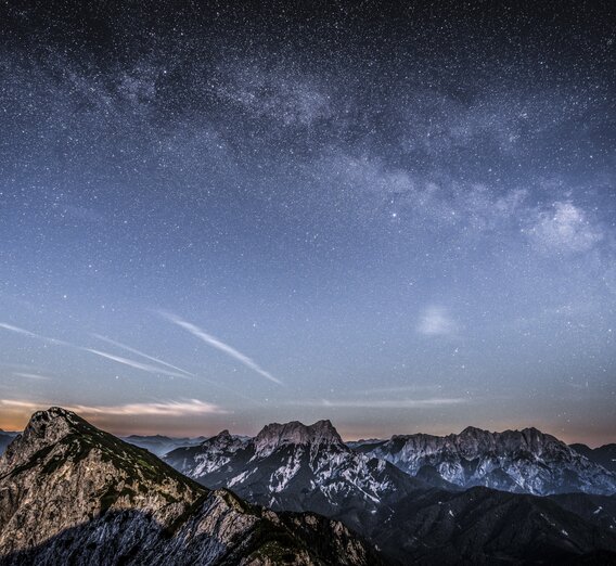 Starry sky over the nationalpark Gesäuse | © Nationalpark Gesäuse | Andreas Hollinger | Picture can only be used in connection with the nationalpark Gesäuse.