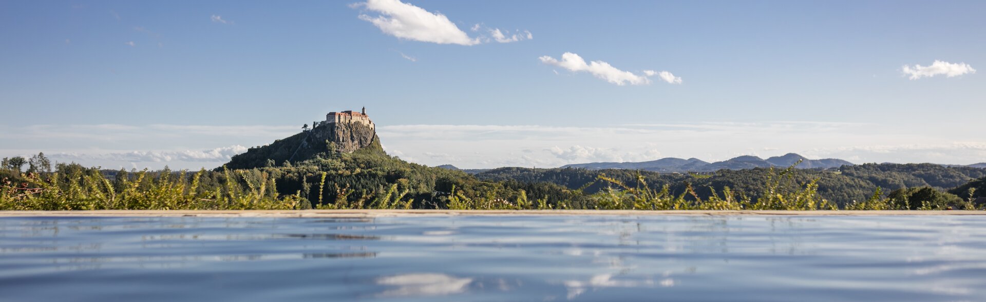 View of the Riegersburg from the Genusshotel
