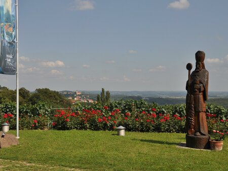 Aussicht St Anna Aigen mit Urban | © Weingut Triebl