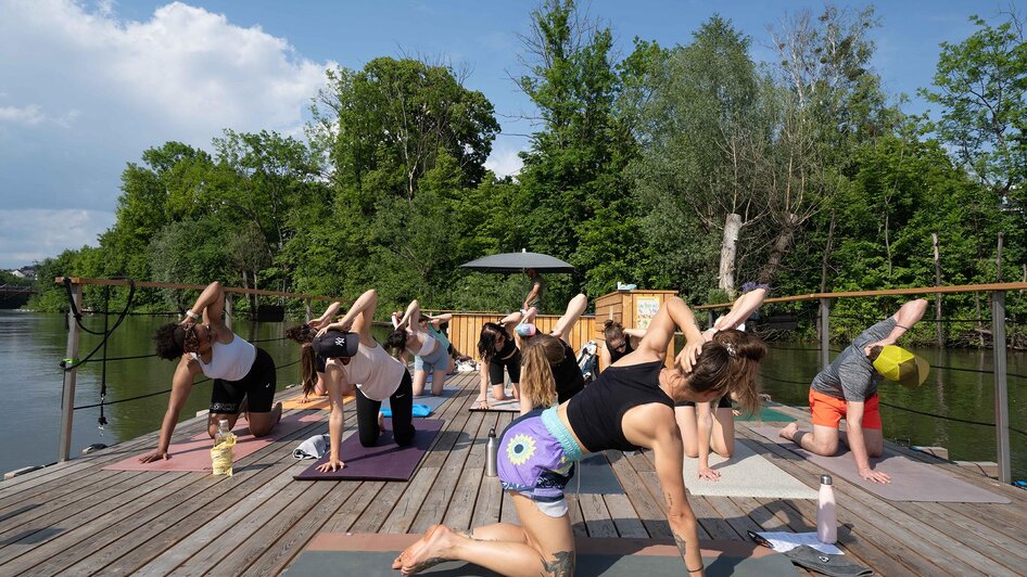 Die Flößerei- Yoga am Floß - Impressionen #2.4