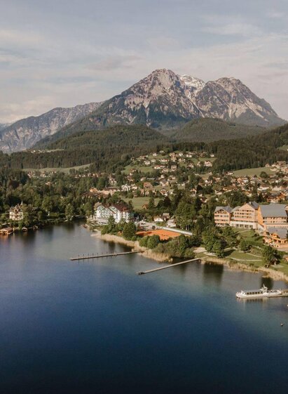 Altausseer See, Altausse, von oben mit Sarstein | TVB Ausseerland Salzkammergut_Katrin Kerschbaumer | © TVB Ausseerland Salzkammergut_Katrin Kerschbaumer