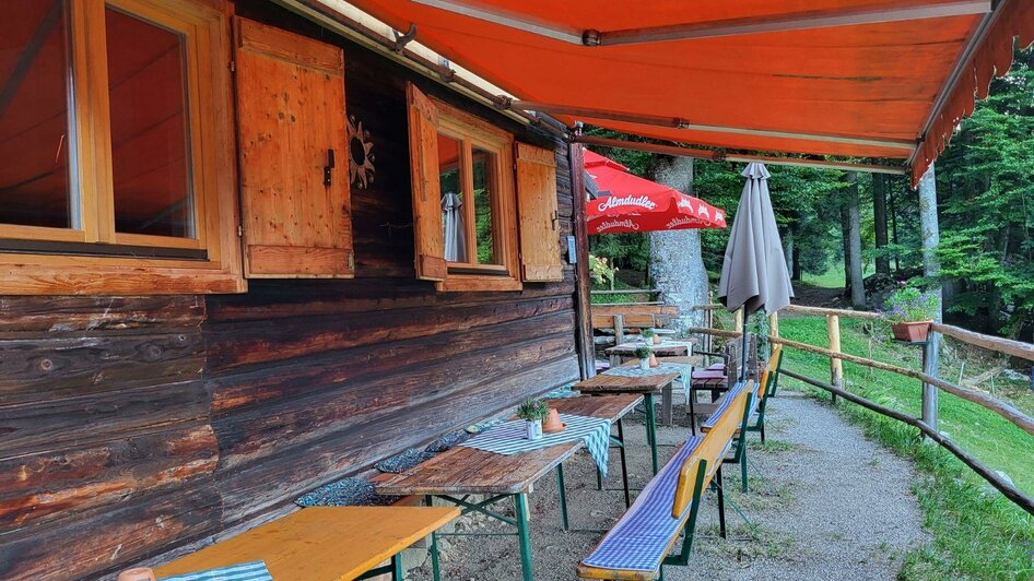 Jausenhütte Bärnmoos, Bad Aussee, Terrasse | © TVB Ausseerland Salzkammergut/Petra Kirchschlager