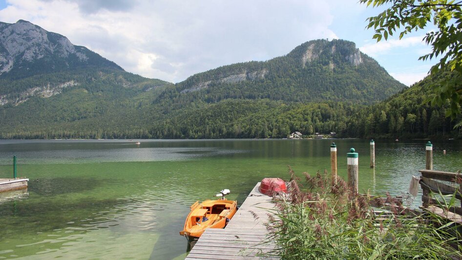 Bootsvermietung, Altaussee, Steg mit Plätte | © Viola Lechner