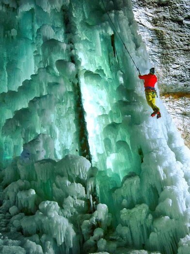 Climbing_Ice Waterfall_Eastern Styria_Torperczer | © Tourismusverband Oststeiermark | Heinz Toperczer | © Tourismusverband Oststeiermark