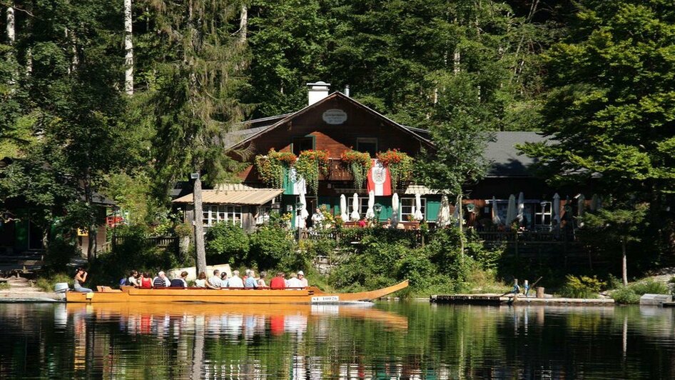 Fischerhütte Toplitzsee, Grundlsee, Ansicht Plätte | © Albrecht Syen