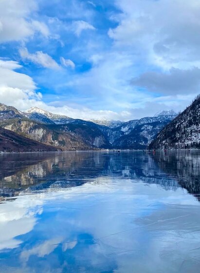 Grundlsee, zugefroren Richtung Gößl | Bettina Scheck | © Bettina Scheck