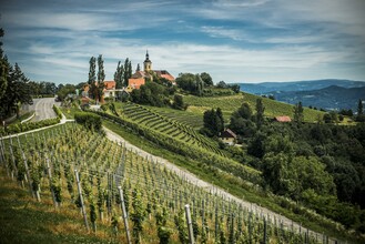 Blick Kirche Kitzeck | © Weingut Schneeberger | C.Mavric