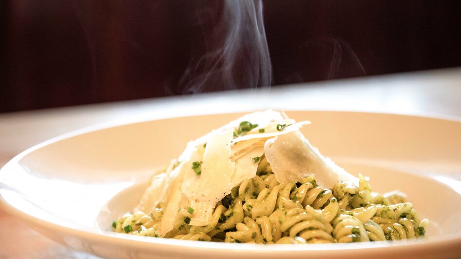 Pasta mit hausgemachtem Bärlauchpesto | © Corinna Harrer Fotografie