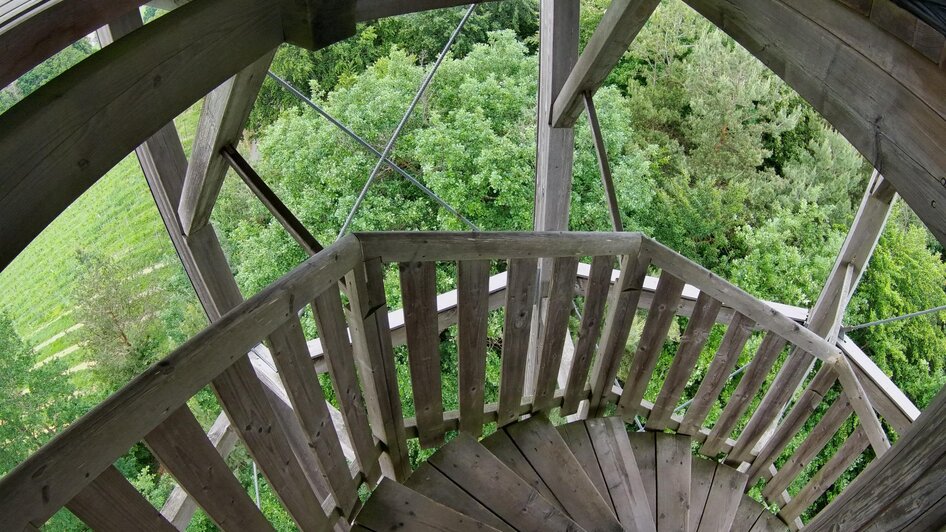 Wendeltreppe nach oben und wieder zurück nach unte | © Thermen- & Vulkanland