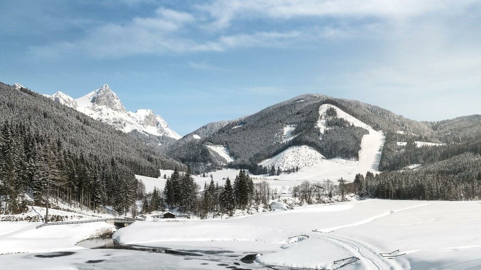 Blick zum Familienskigebiet Kaiserau | © Stefan Leitner