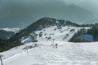 Blick von der Schönleiten auf den Almboden