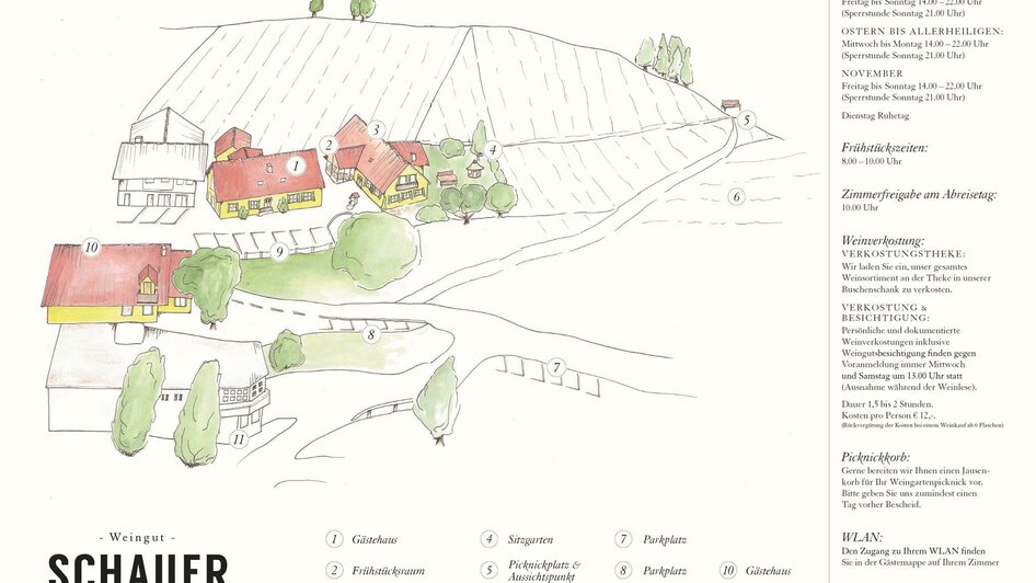Weingut Schauer Hofkarte | © Weingut Schauer Weingut Schauer Hofkarte | © Weingut Schauer