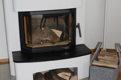 Weingartenhaus Teltscher Wohnzimmer Kamin
