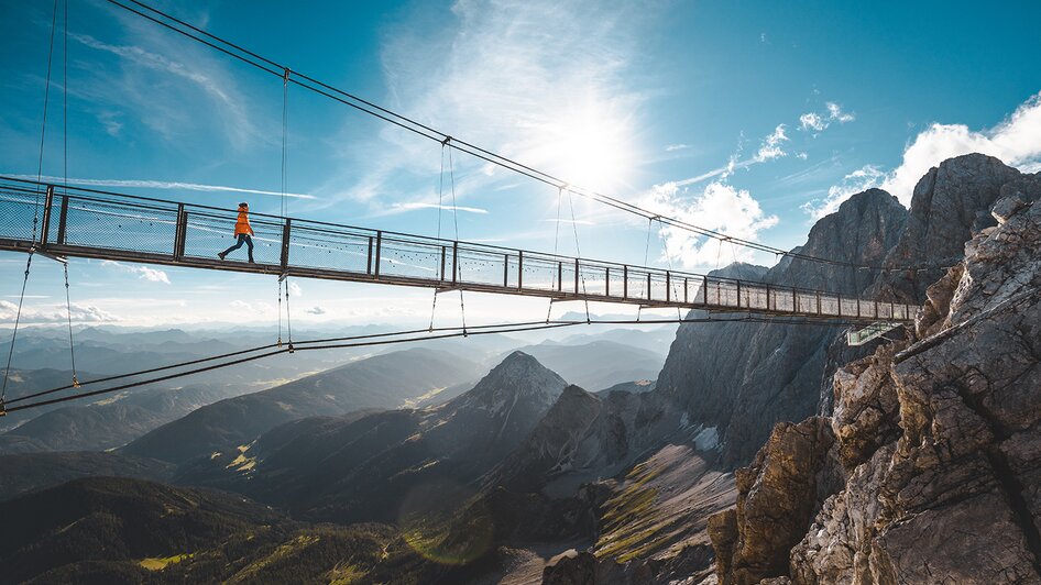 Spektakuläre Aus- und Weitblicke auf der Hängebrücke